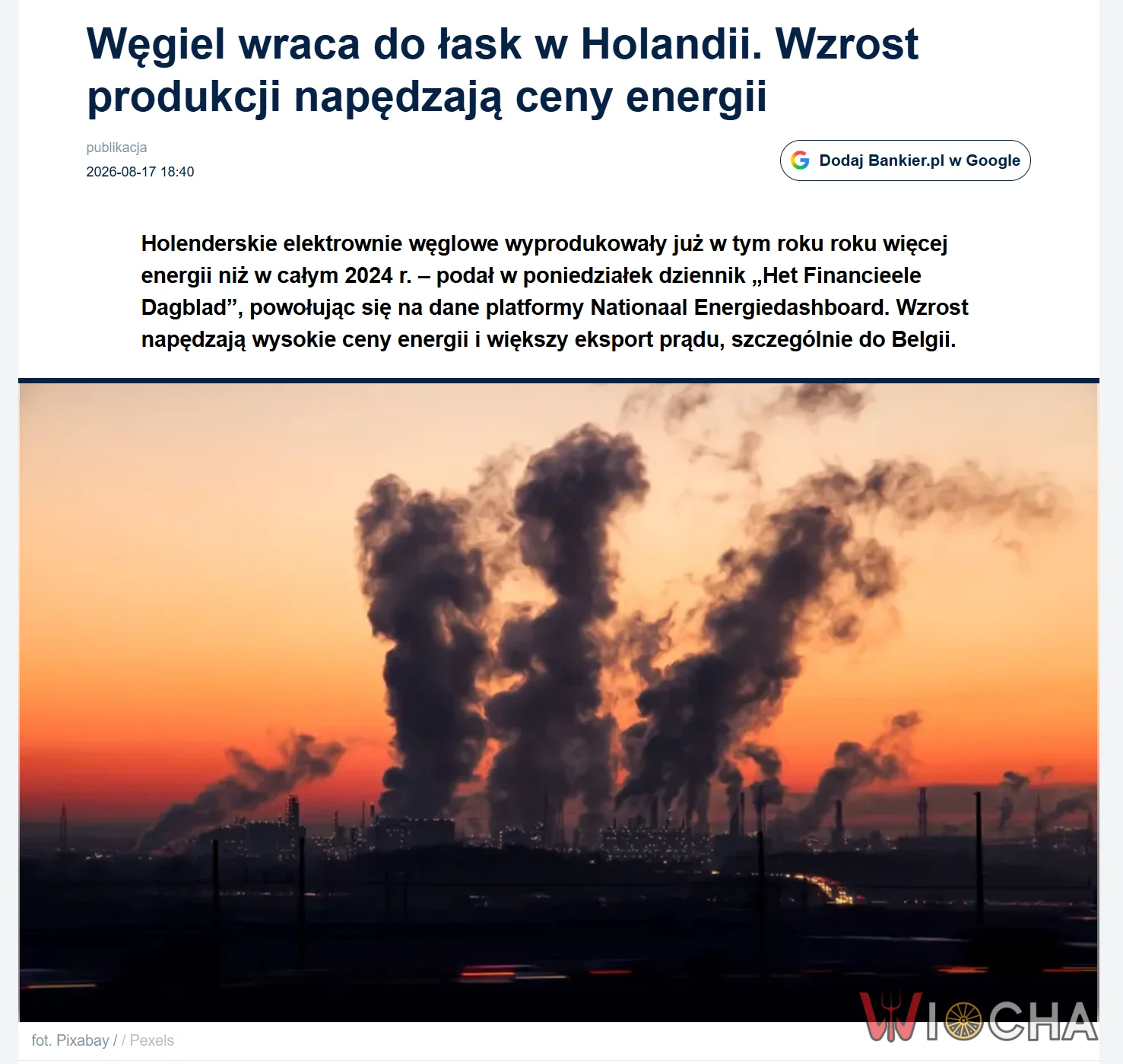 Węgiel w natarciu!