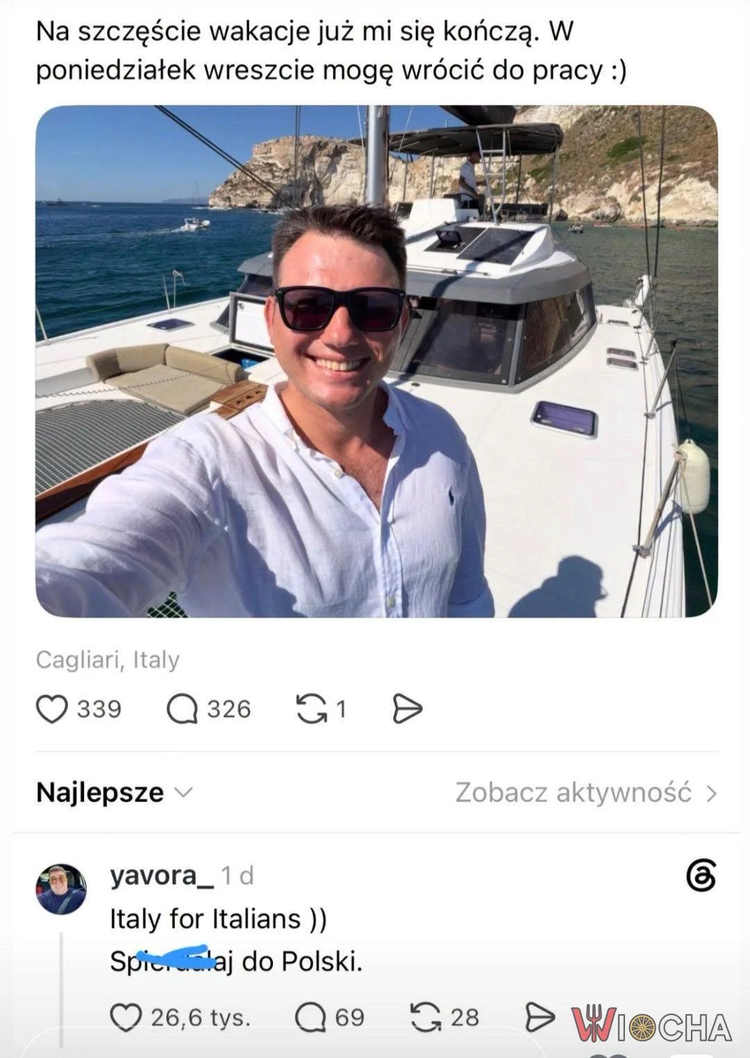 Ten to nawet na urlopie nie ma spokoju...