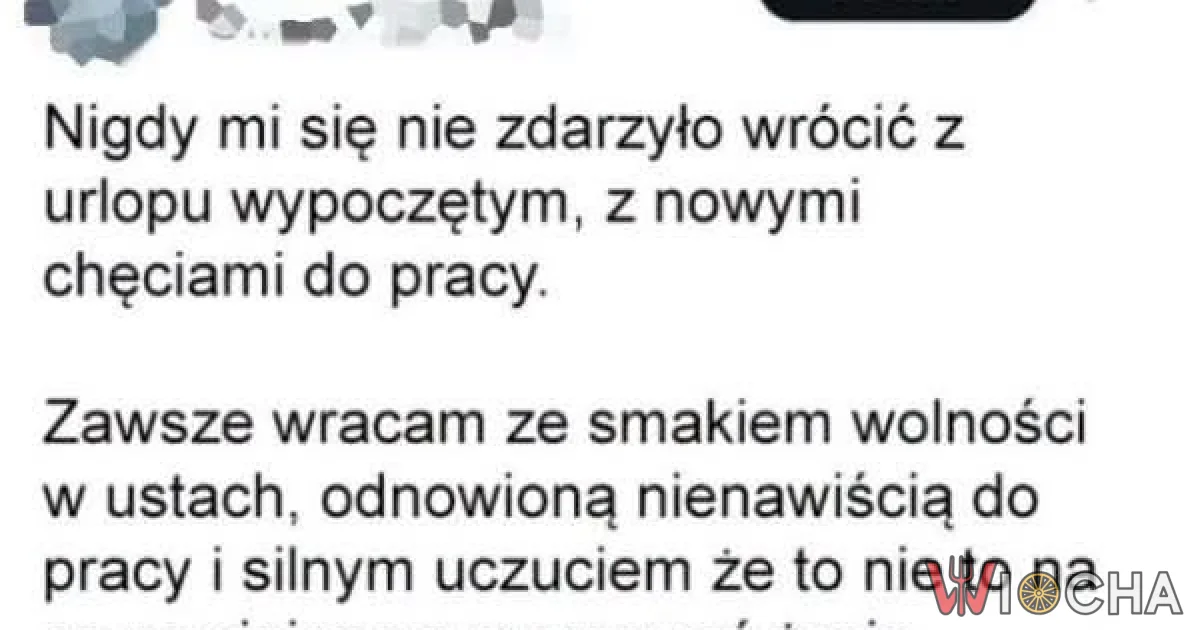 Urlop i bolesny powrót do rzeczywistości