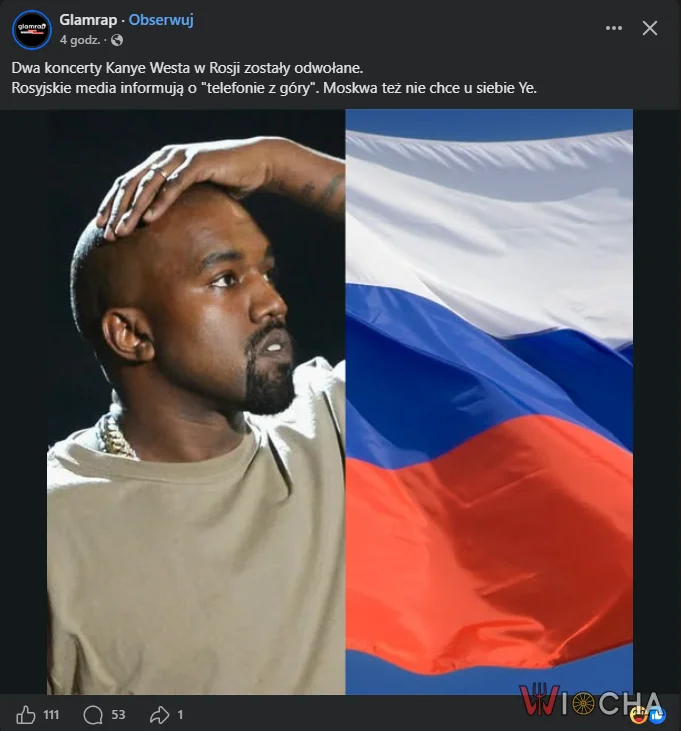 Kanye w Rosji? A jednak nie!