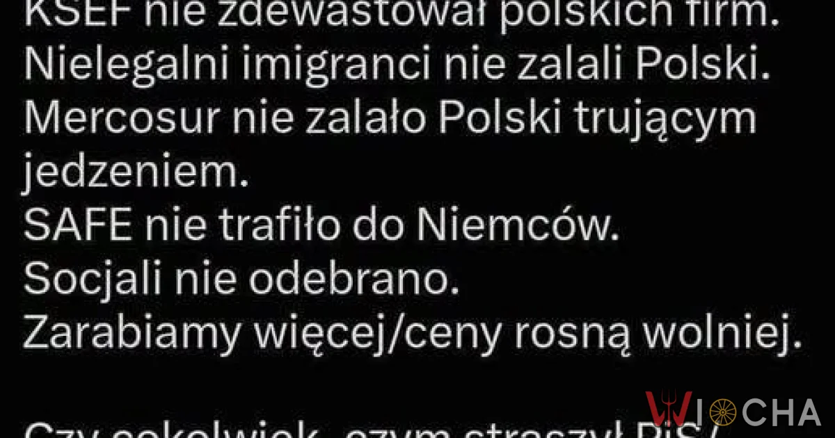 Nic! sie nie sprawdzilo z prawicowej propagandy...