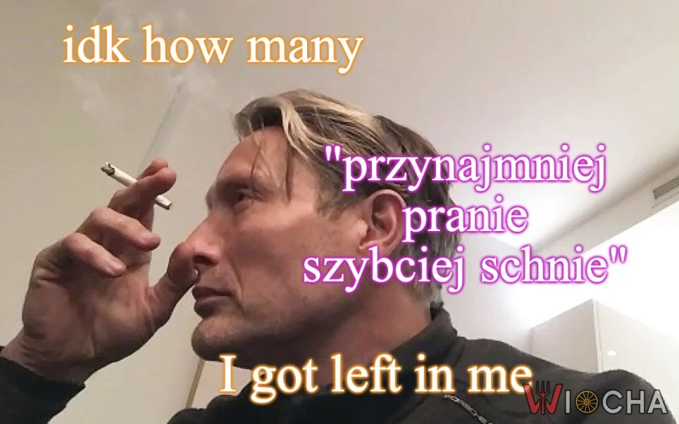 Przynajmniej pranie szybciej schnie