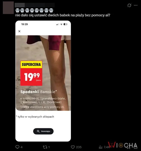 Widocznie nie znaleźli modelki