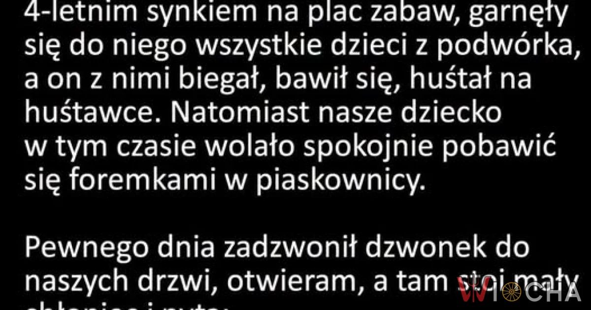 Ojciec zabiera sam siebie na plac zabaw
