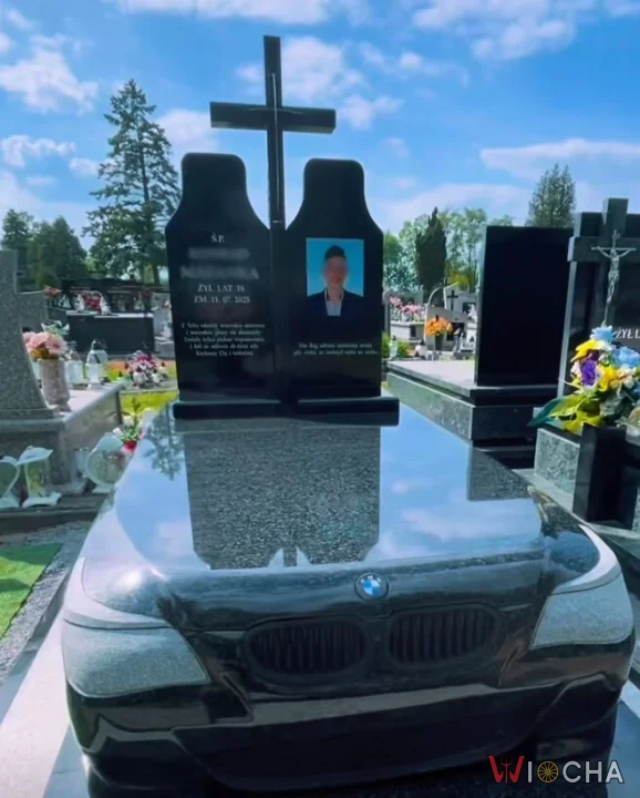 To nie AI. 18-latek ma nagrobek w kształcie BMW E60. Matka spełniła jego marzenie