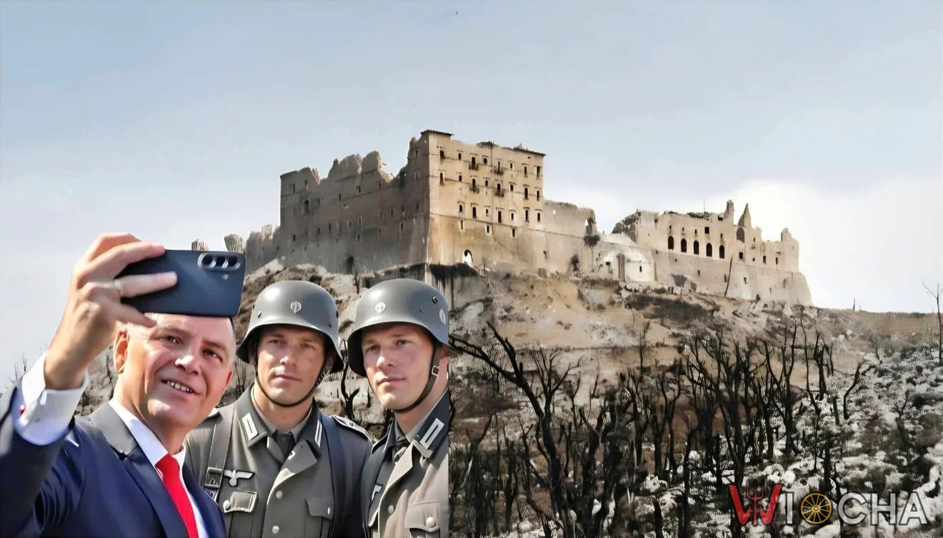 Historyk KN z obrońcami wzgórza Monte Cassino...