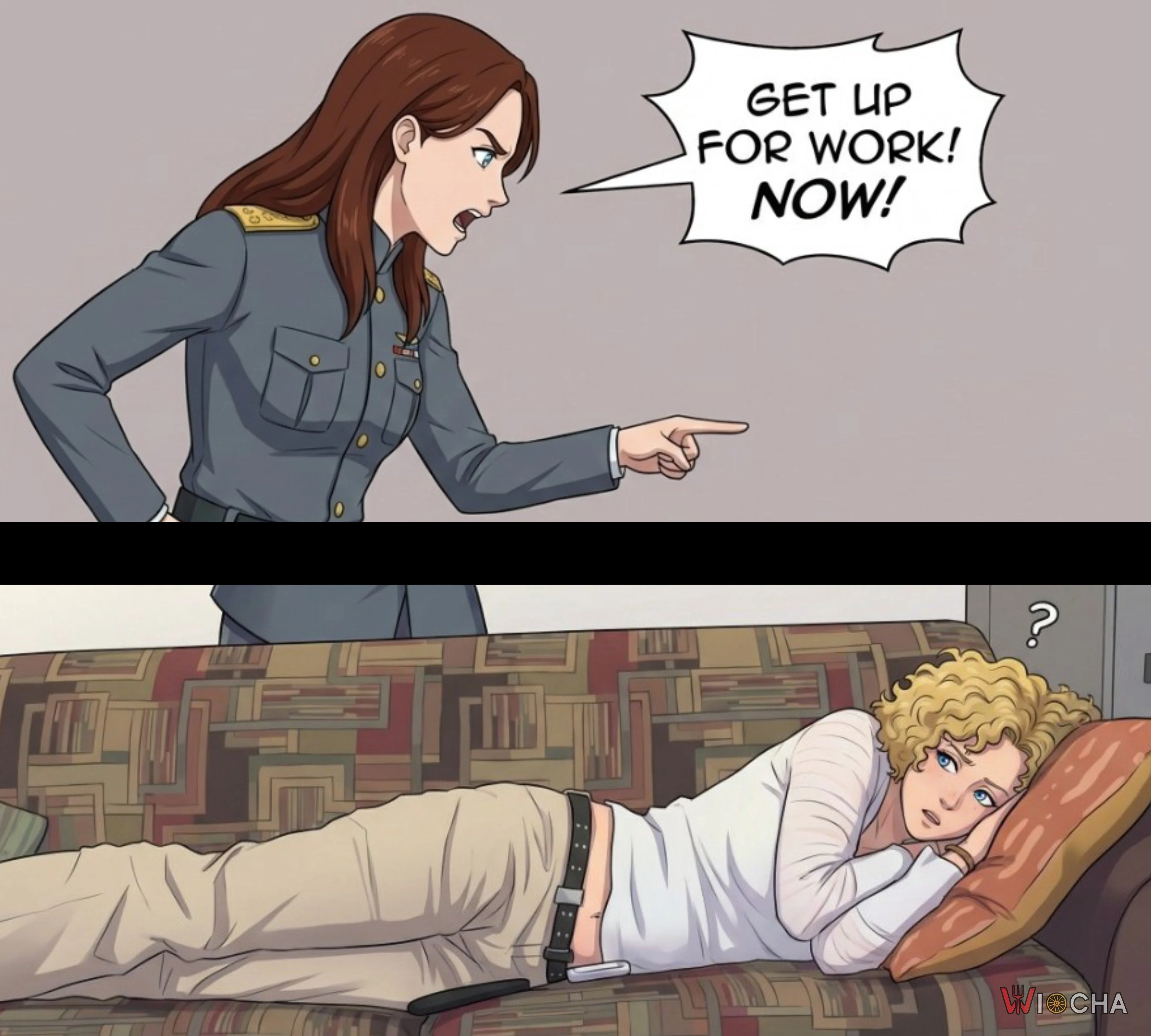 Ni ma kto do roboty pójść, a blondyna na urlopie się opierdala! 😁😆😅