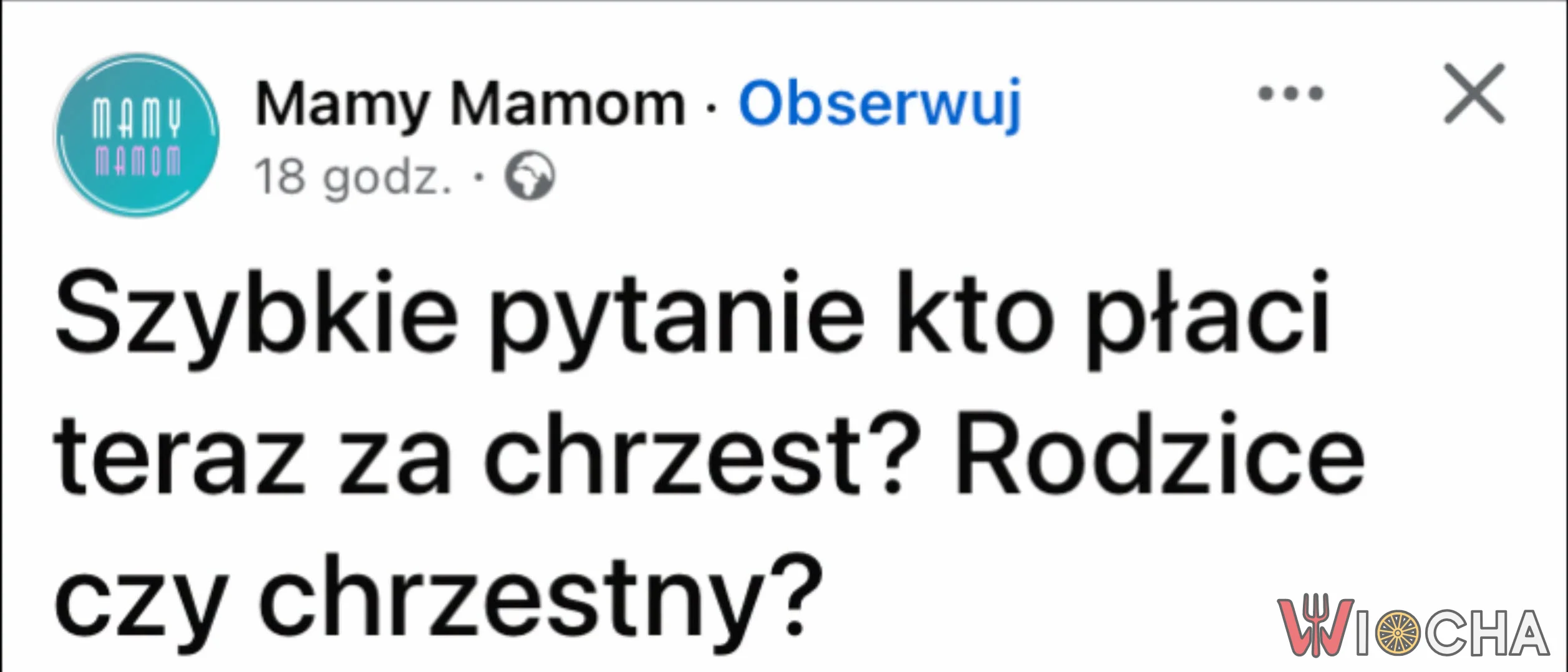 Kto płaci za chrzest?