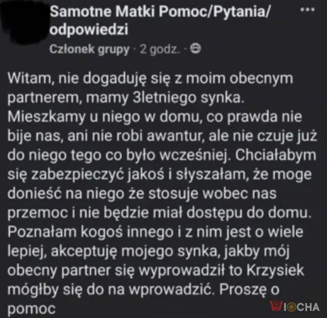 Mieszkamy u niego w domu, może jakby się wyprowadził...