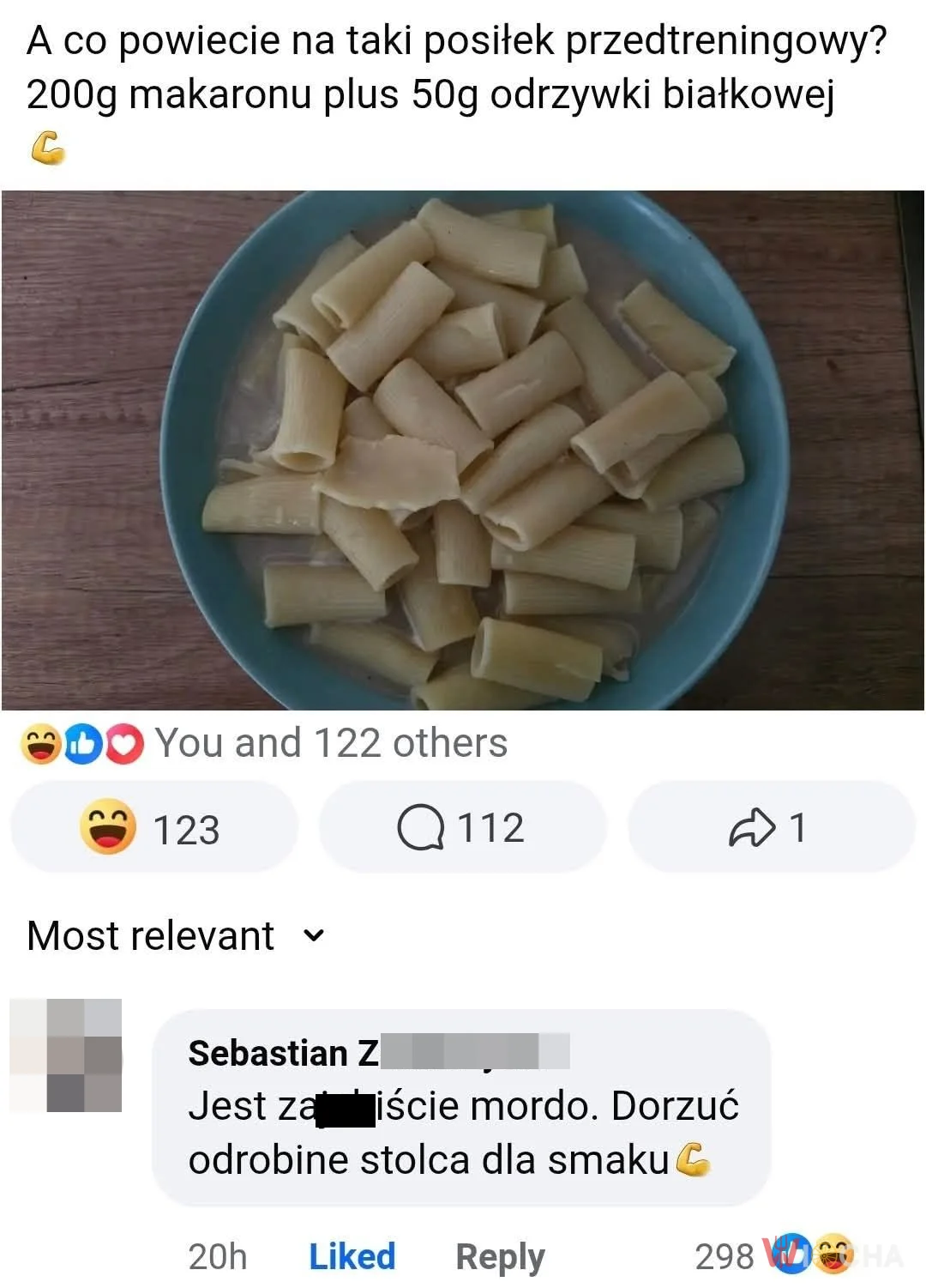 Pyszne danie z makaronu