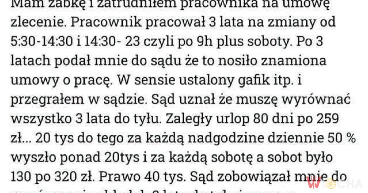 Chyba uważajcie u kogo się zatrudniacie...