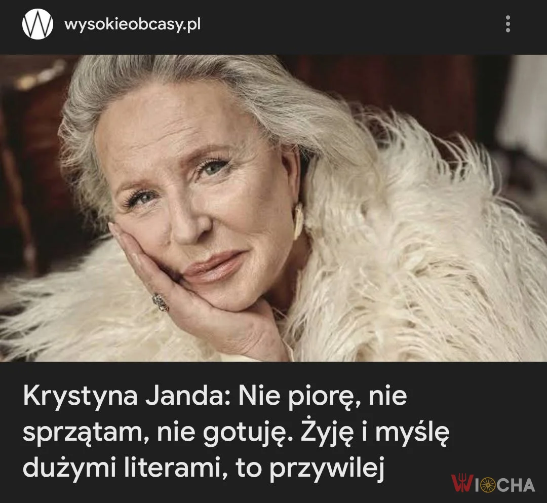 Kto ma czas na sprzątanie? Na pewno nie Krystyna Janda