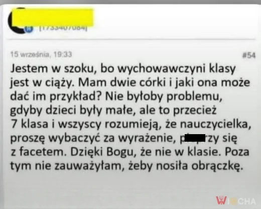 Nie zauważyła, żeby nosiła obrączkę