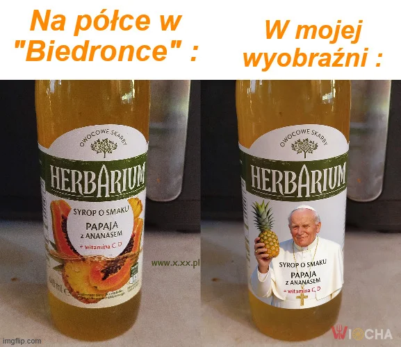 Syrop o smaku papaja z ananasem :