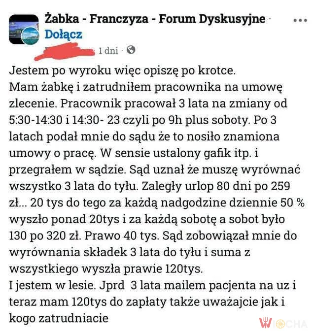 Chyba uważajcie u kogo się zatrudniacie...