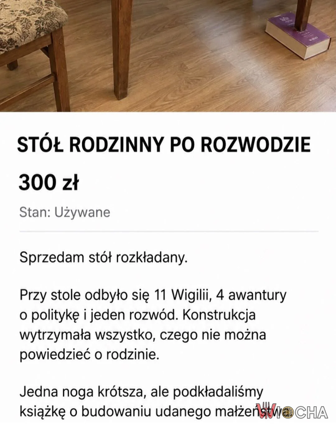 Stół rodzinny po rozwodzie - do sprzedaży