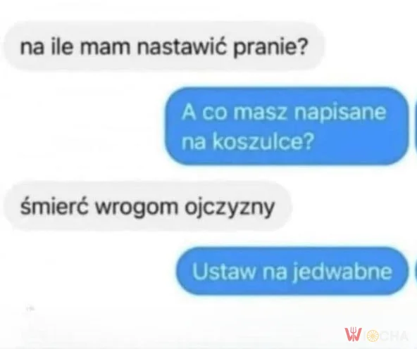 Pranie z przesłaniem