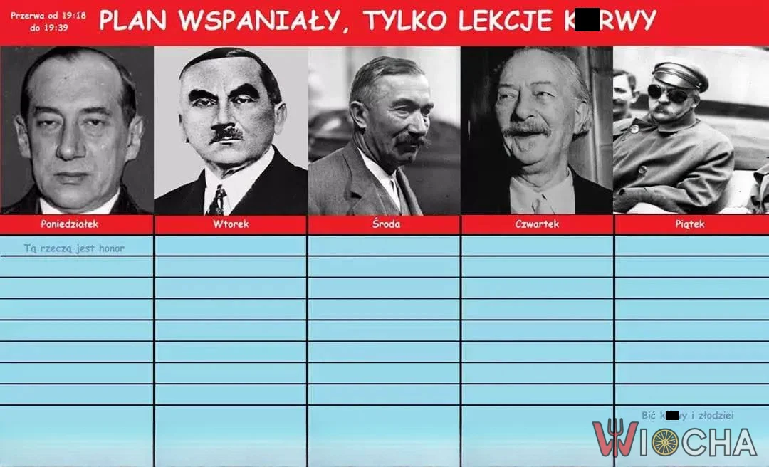 Plan lekcji na nowy rok szkolny