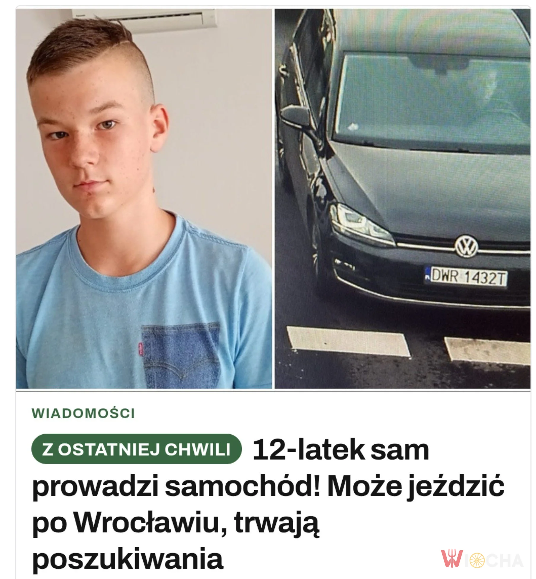 Młody ten pirat drogowy
