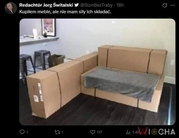 Kiedy dostajesz meble, ale zapomniałeś, że trzeba je złożyć