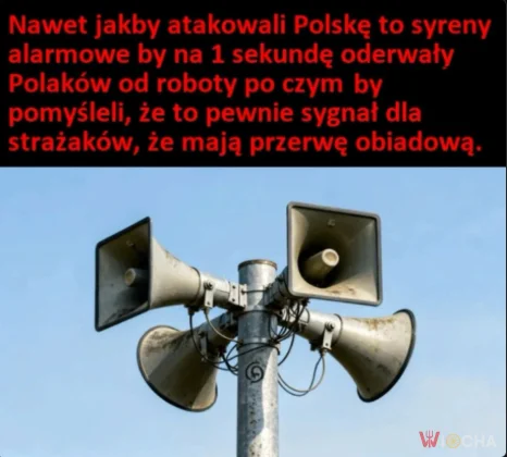 Syreny alarmowe kontra Polacy