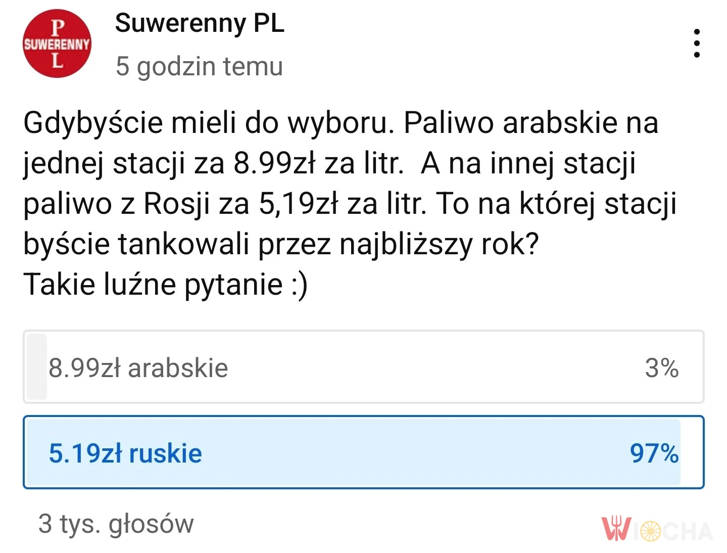 Rosyjskie czy arabskie paliwo?