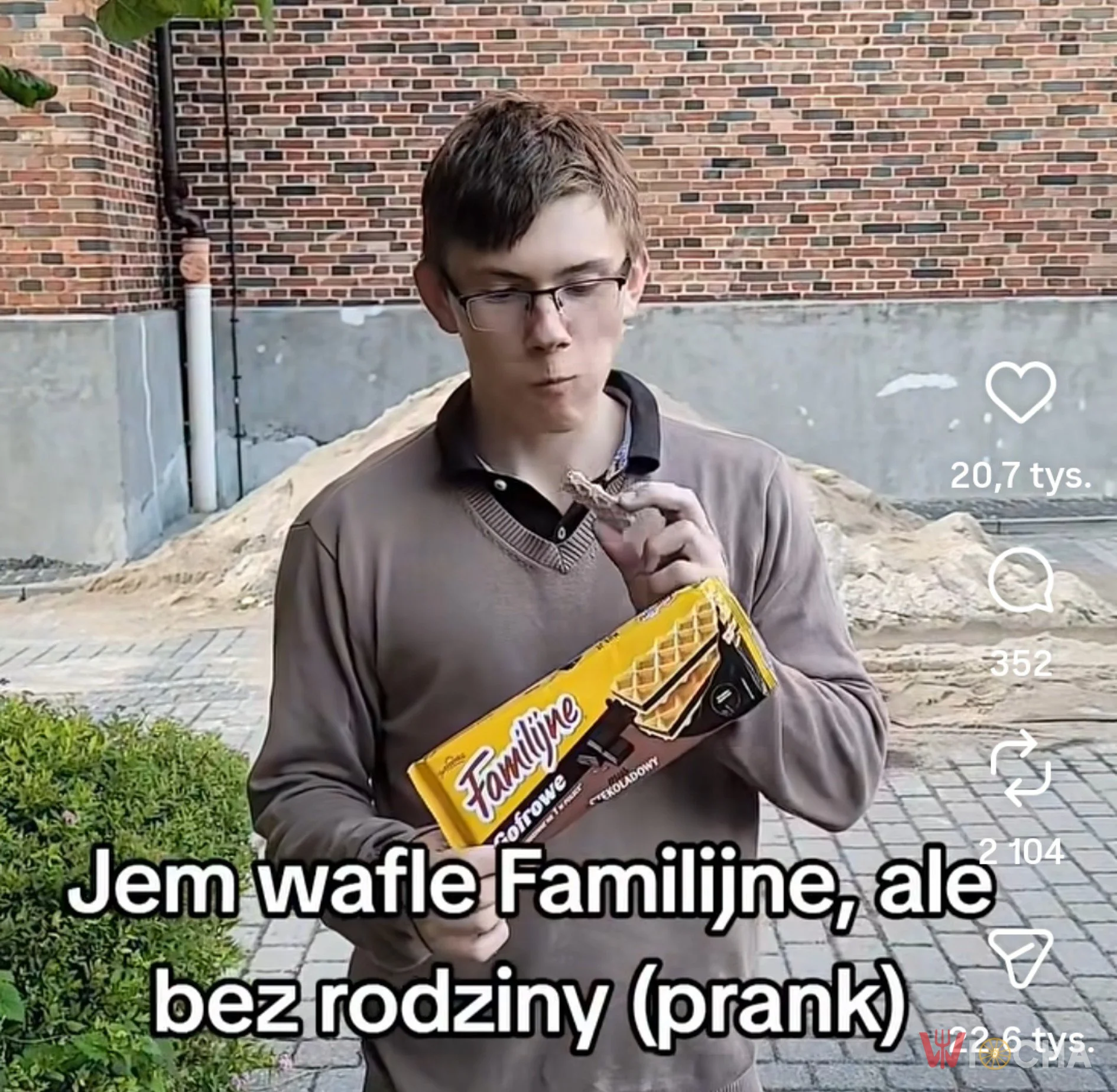 Wafle familijne bez rodziny