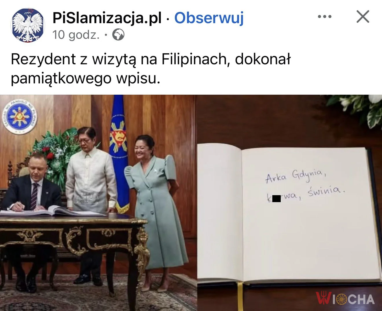 Serio tak napisał?