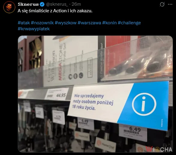 Nie sprzedawaj noży nieletnim