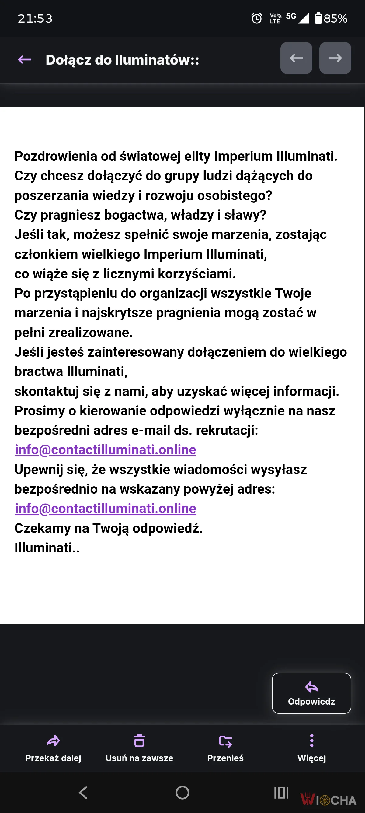 A tymczasem dziś dostałem zaproszenie.