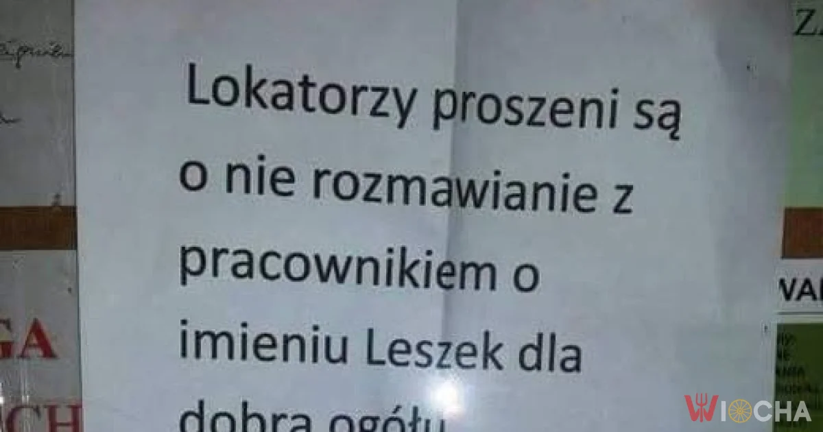 Nie rozmawiać z Leszkiem