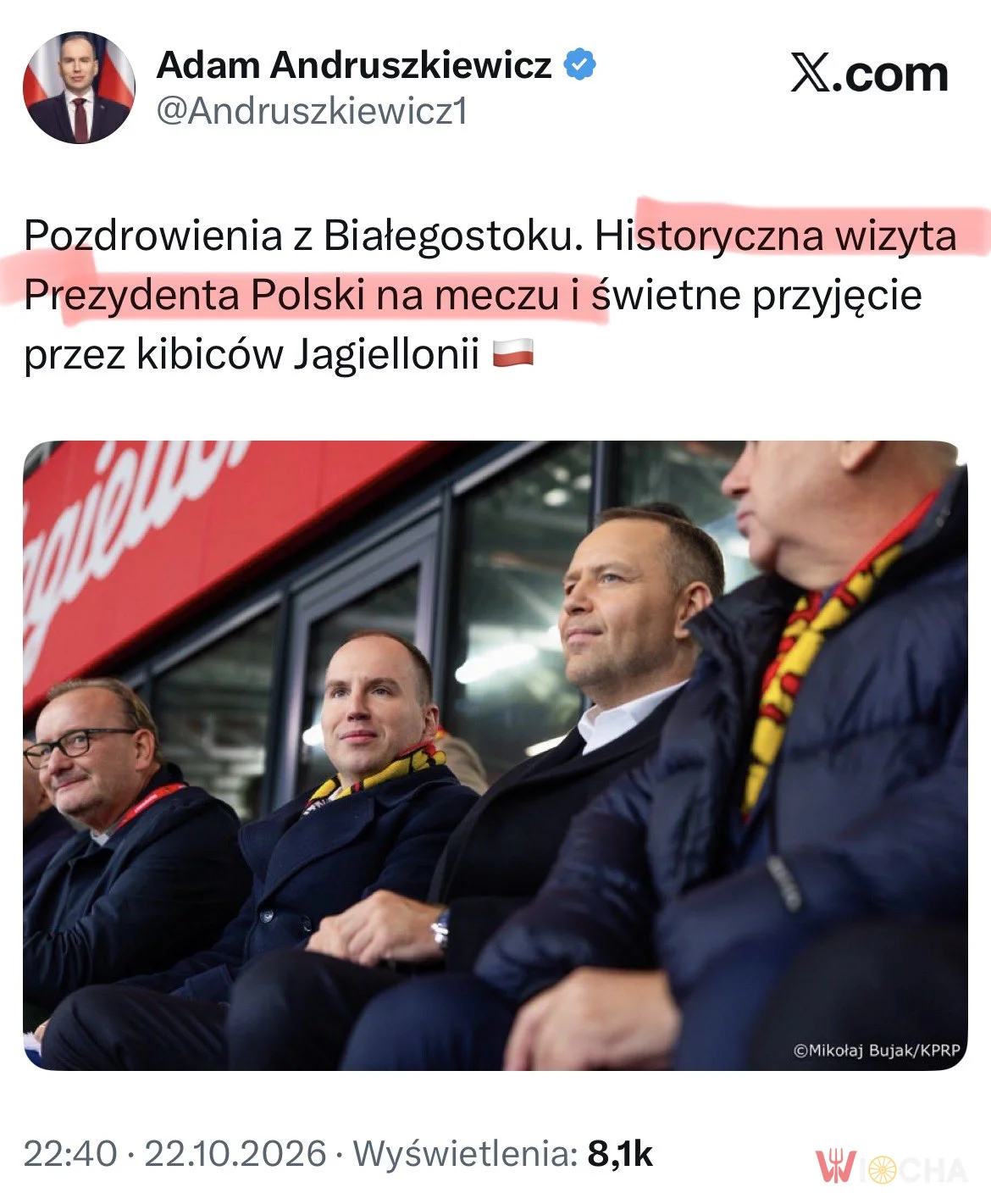 Prezydent na trybunach