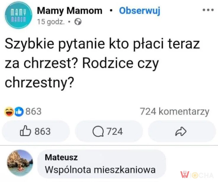 Kto płaci za chrzest?
