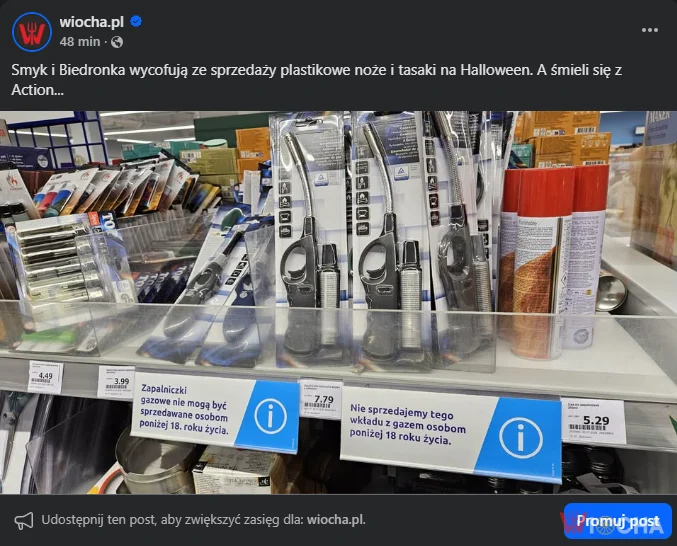 Wycofali noże na Halloween?