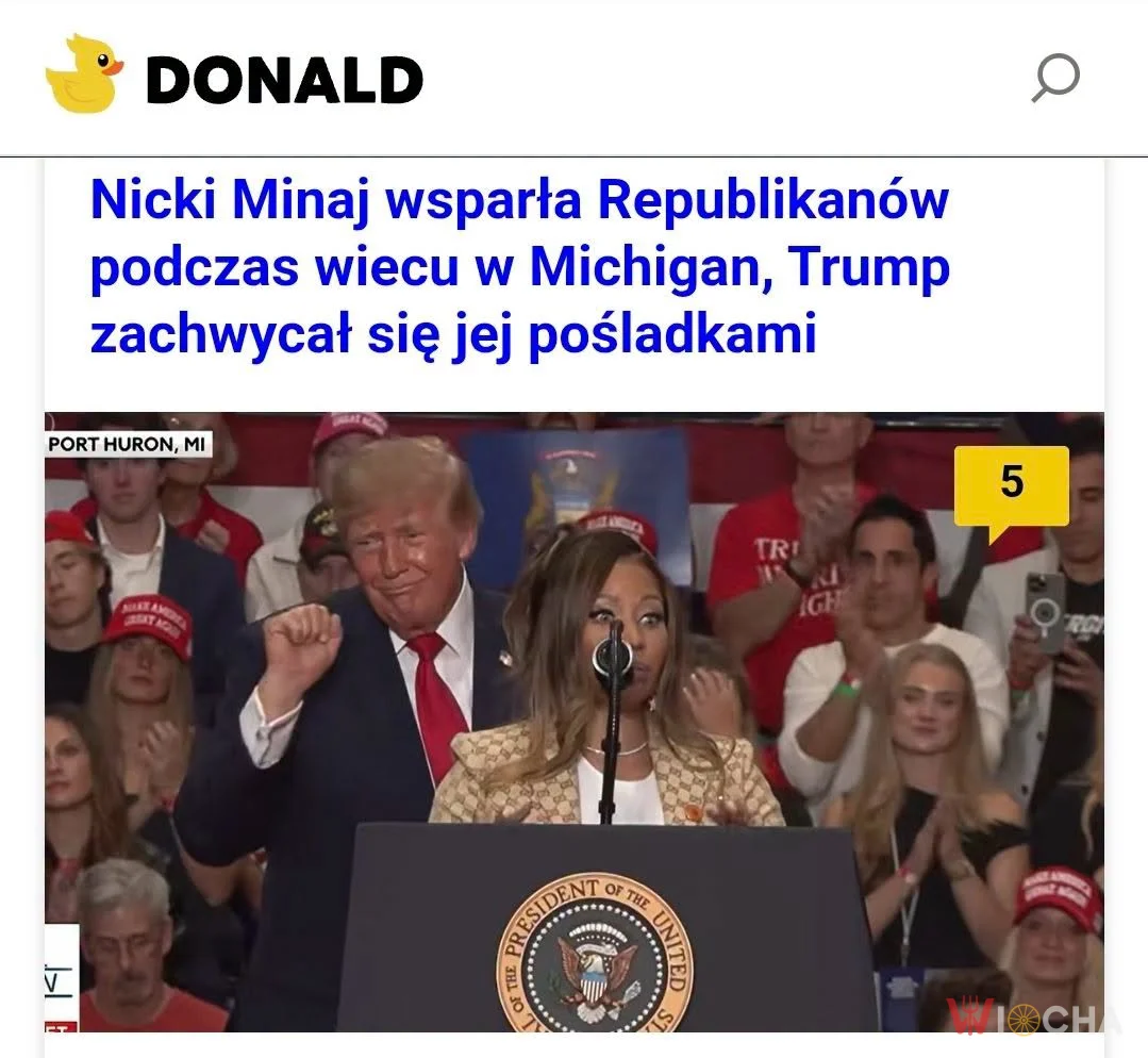 Nicki Minaj pochwalona przez Trumpa