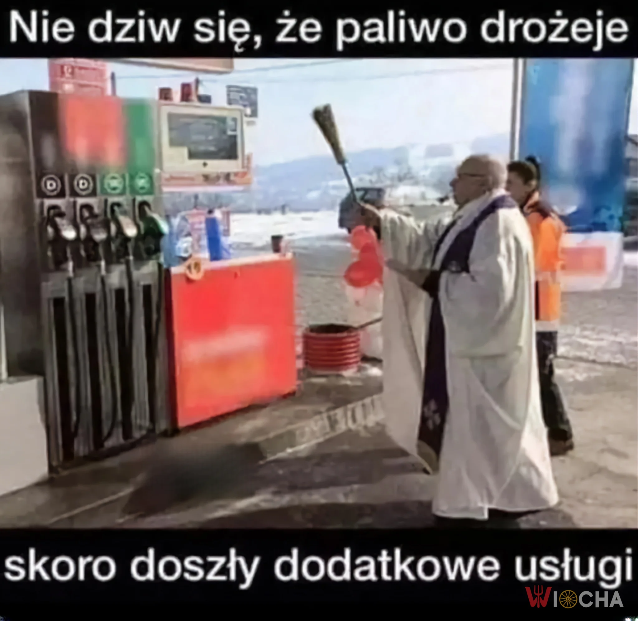 Błogosławieństwo na stacji paliw