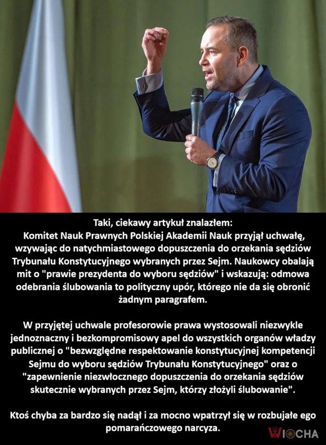 Chyba ktoś nie zna prawa, ale uważa, że jest najmądrzejszy
