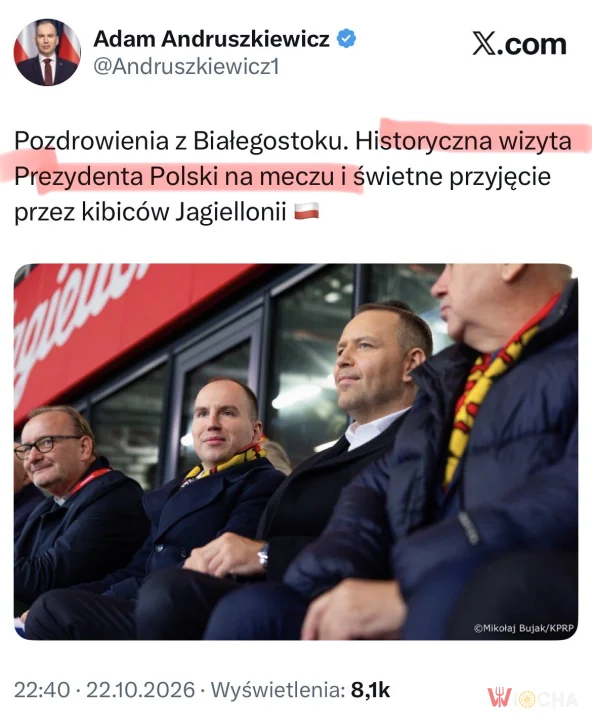 Prezydent na trybunach