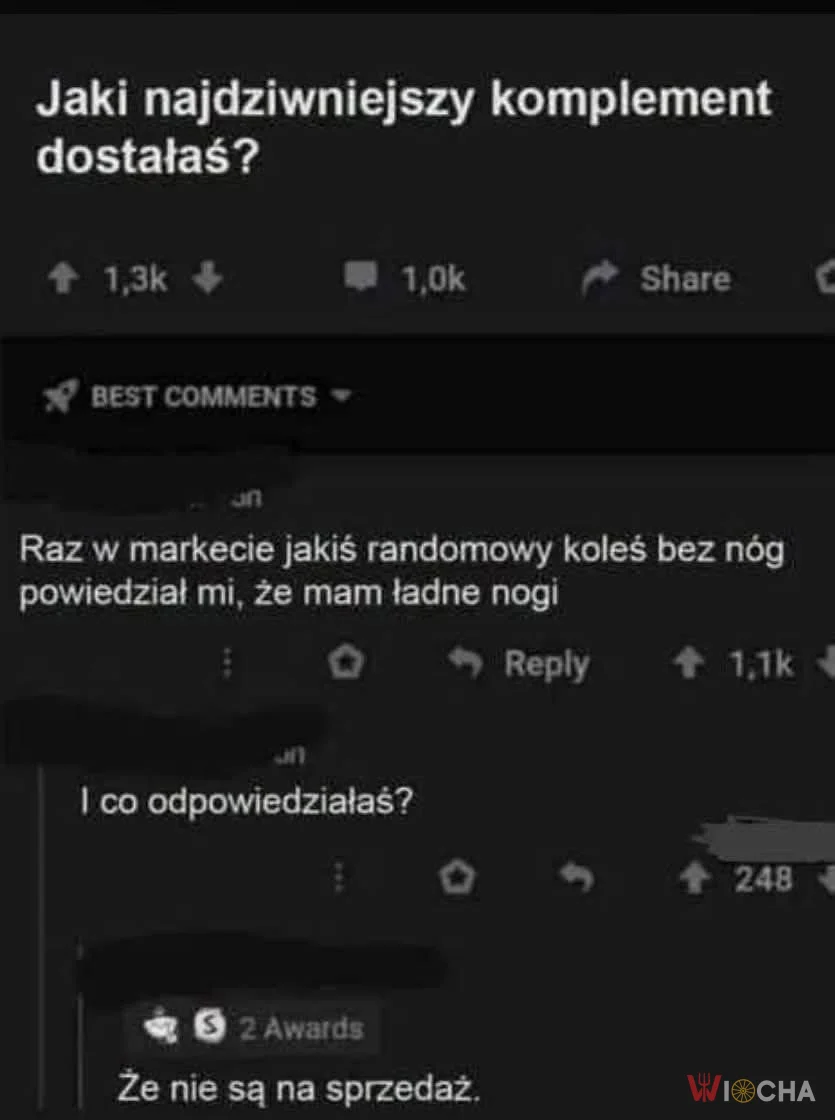 Nogi nie są na sprzedaż