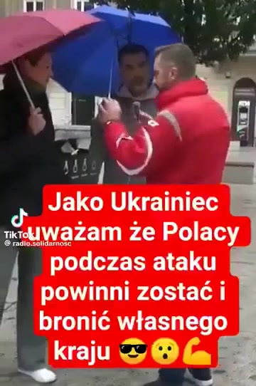 Ukrainiec stwierdził, że w razie wojny Polacy powinni zostać i bronić ojczyzny