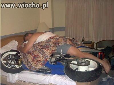Miłość do motocykla.