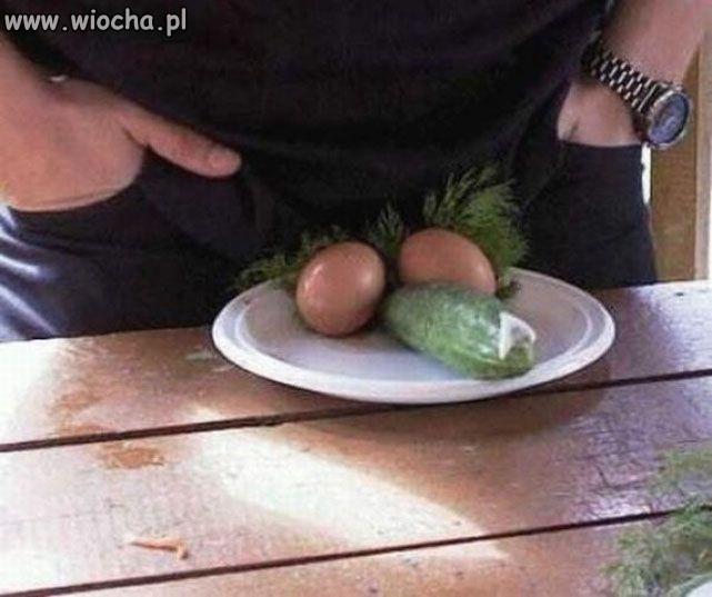 Ogórek ogórek, zielony ma garniturek