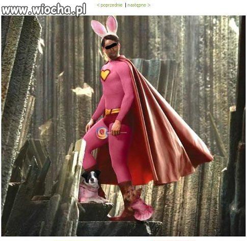 Różowy supermen