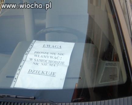 Informacja dla złodzieja