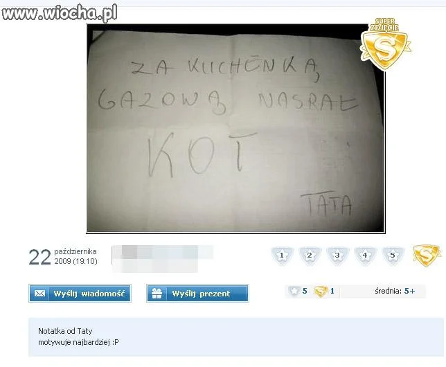 Notatka od taty