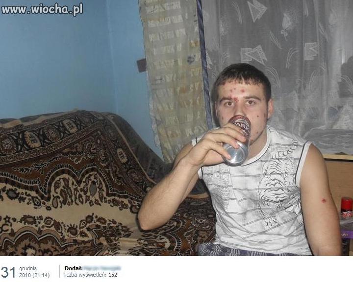 Wieśniak z piwem
