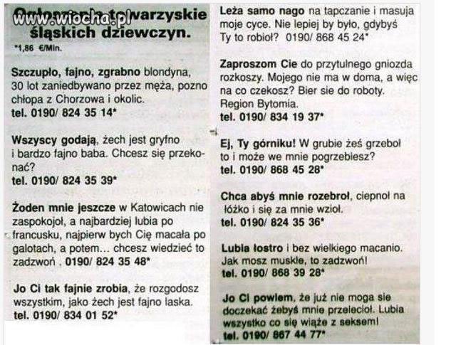 Ogłoszenia matrymonialne 