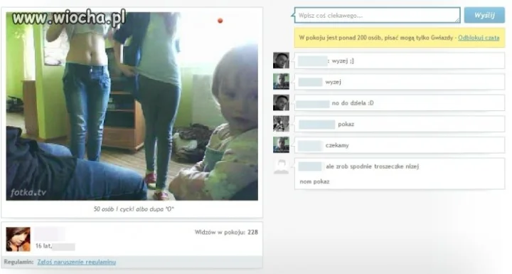 Tak sie lansują 16-latki na fotka tv...