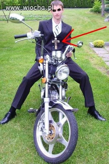 Mam krzyż i motor