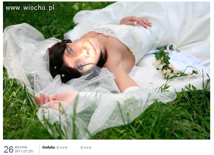 Biała suknia, welon, piękna fryzura...